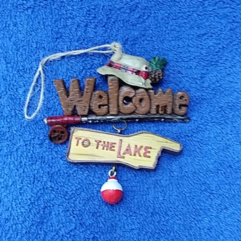 Welcome to the lake Christmas ornament